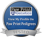 Paw Print Genetically Tested Parent